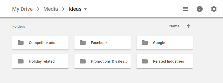 google drive ideas folder