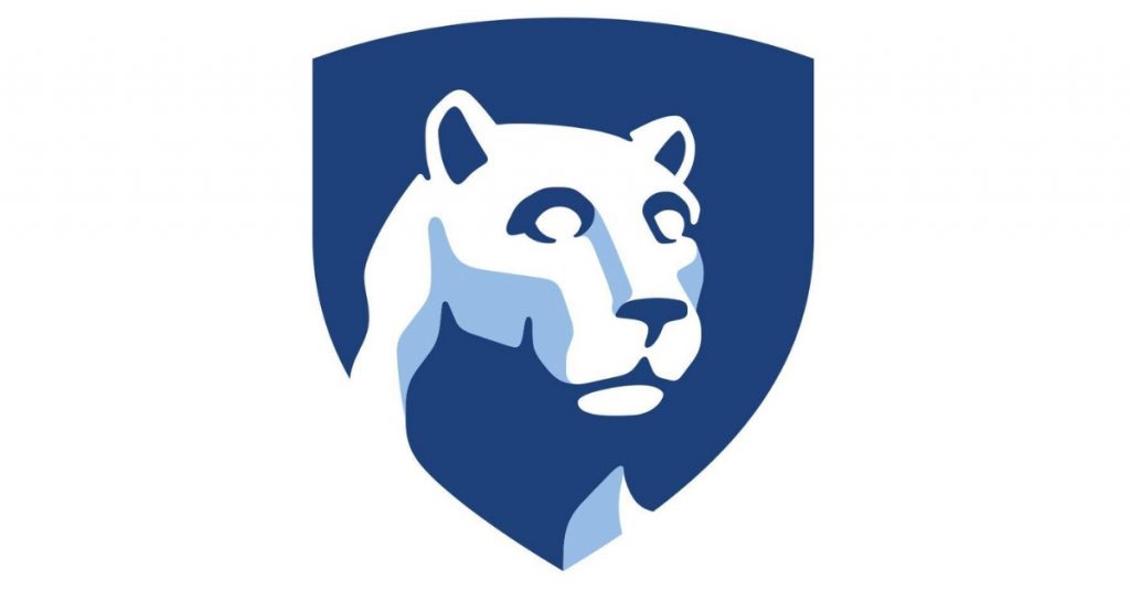 Penn State university Logo with blue lion