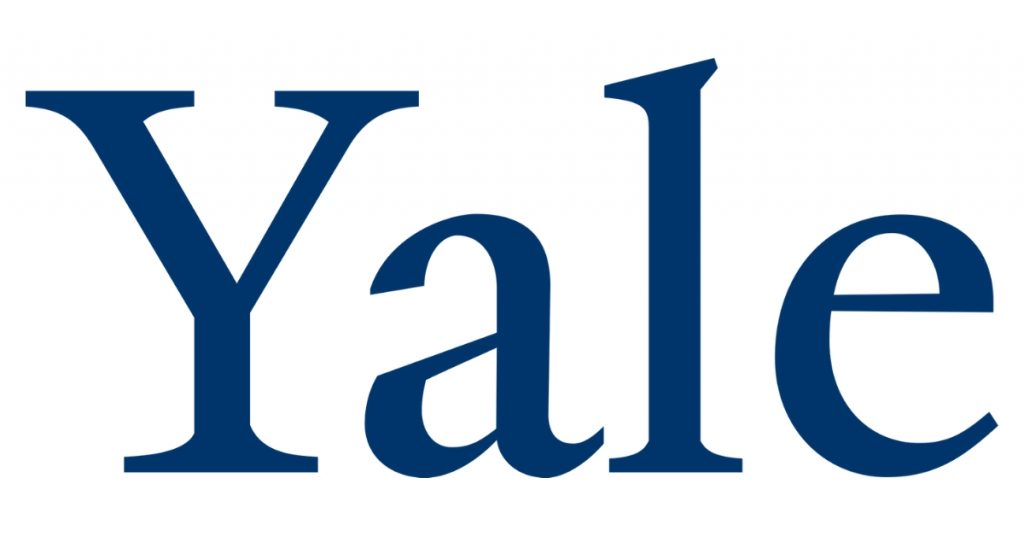 minimalist blue Yale logo 