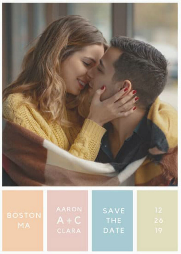 soft colors wedding invitation cards