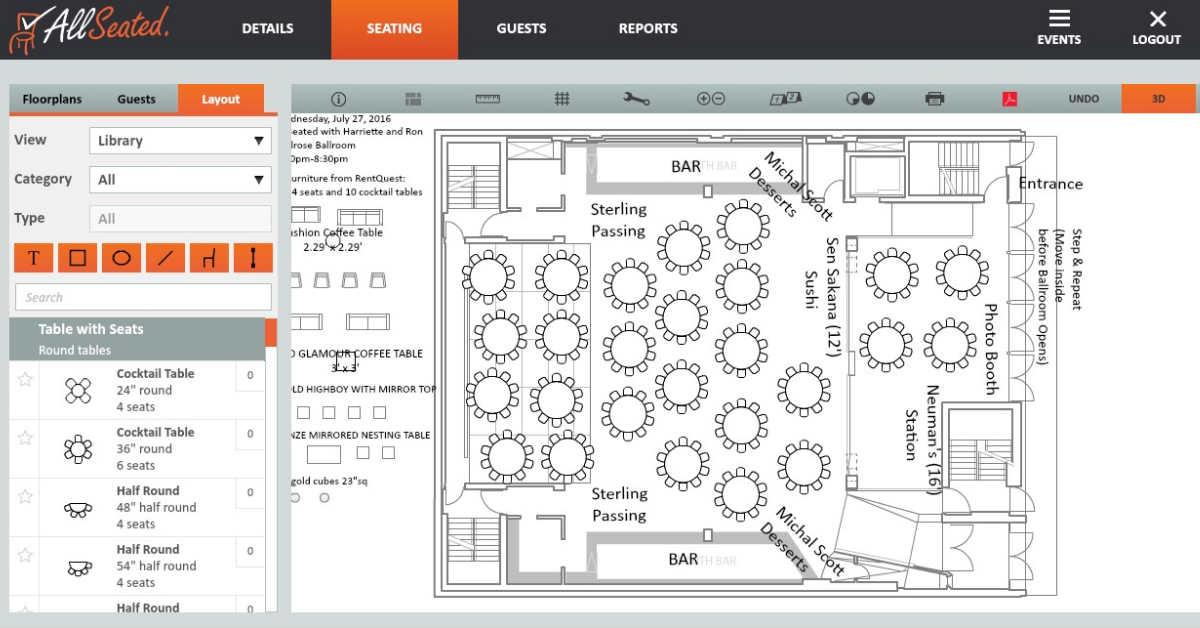 allseated wedding online tool