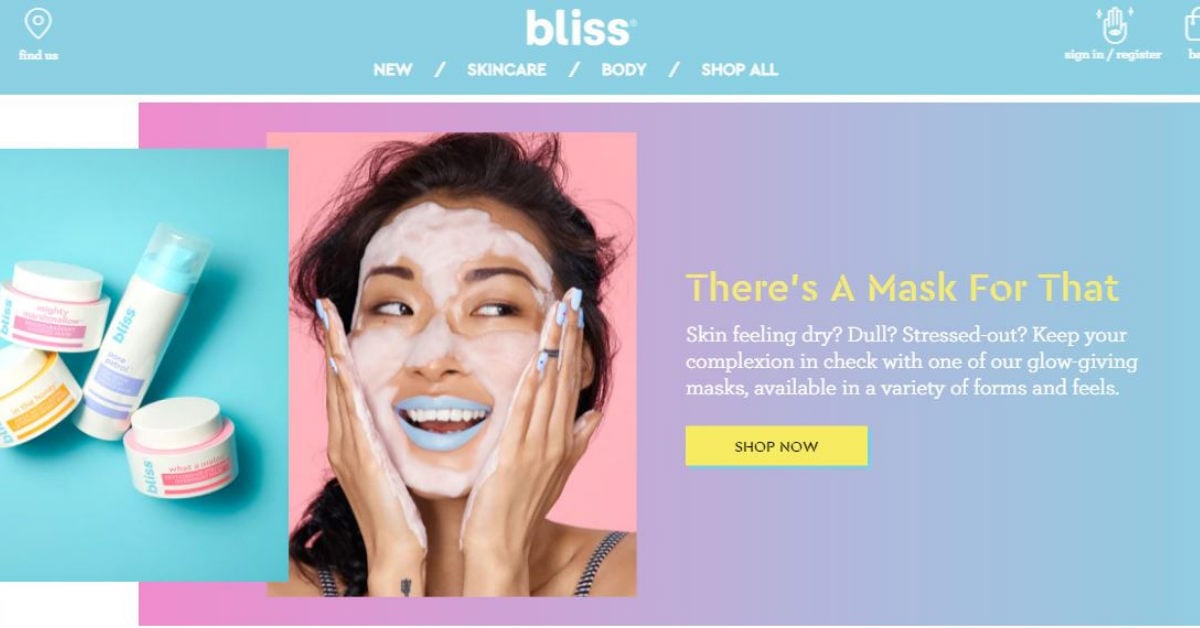 bliss homepage online store
