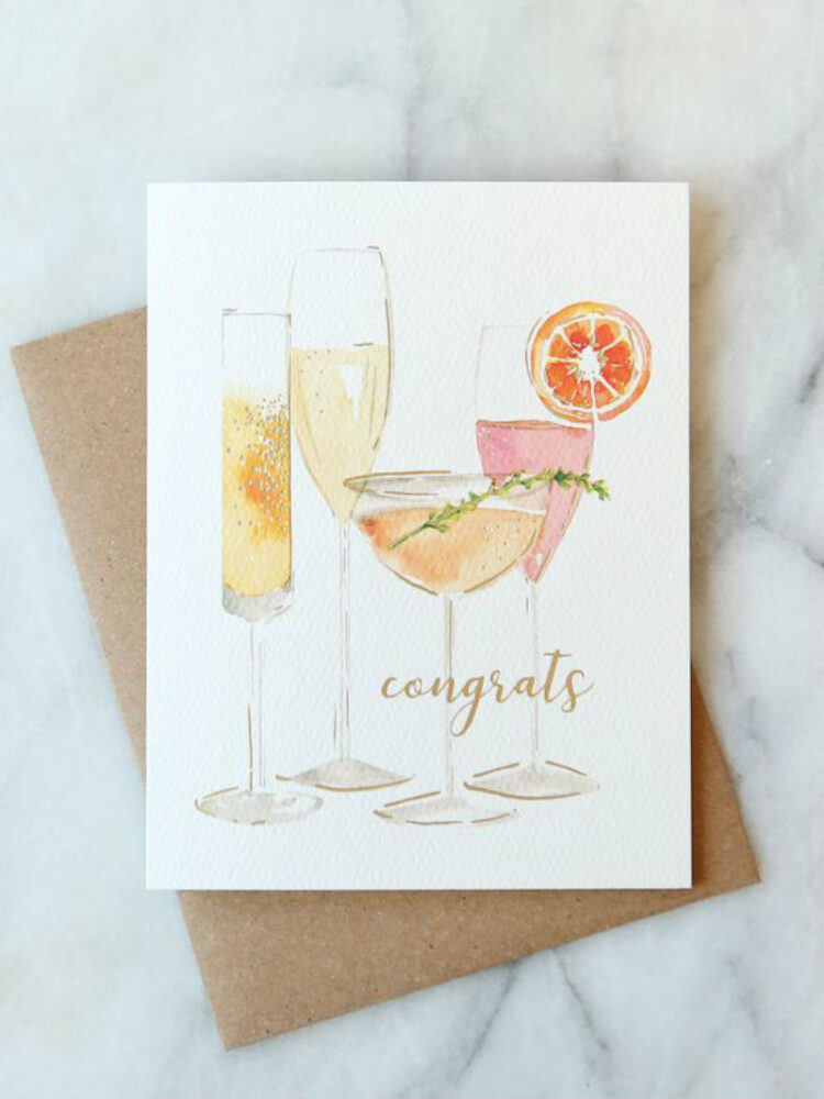 colorful drinks wedding message design