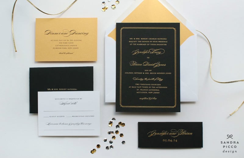 elegant wedding invite