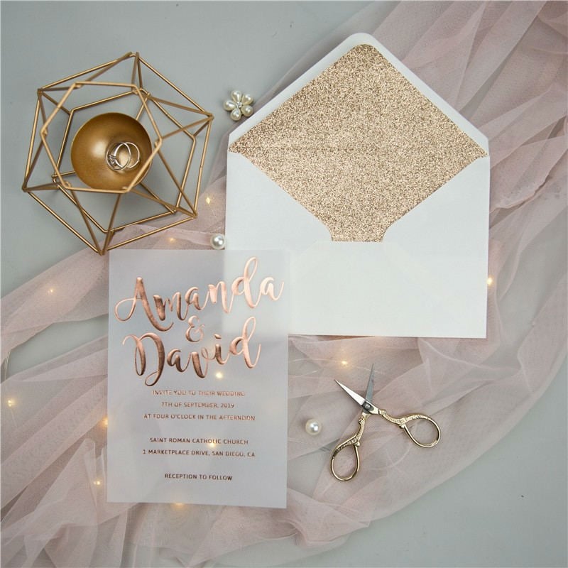 luxurious wedding invite