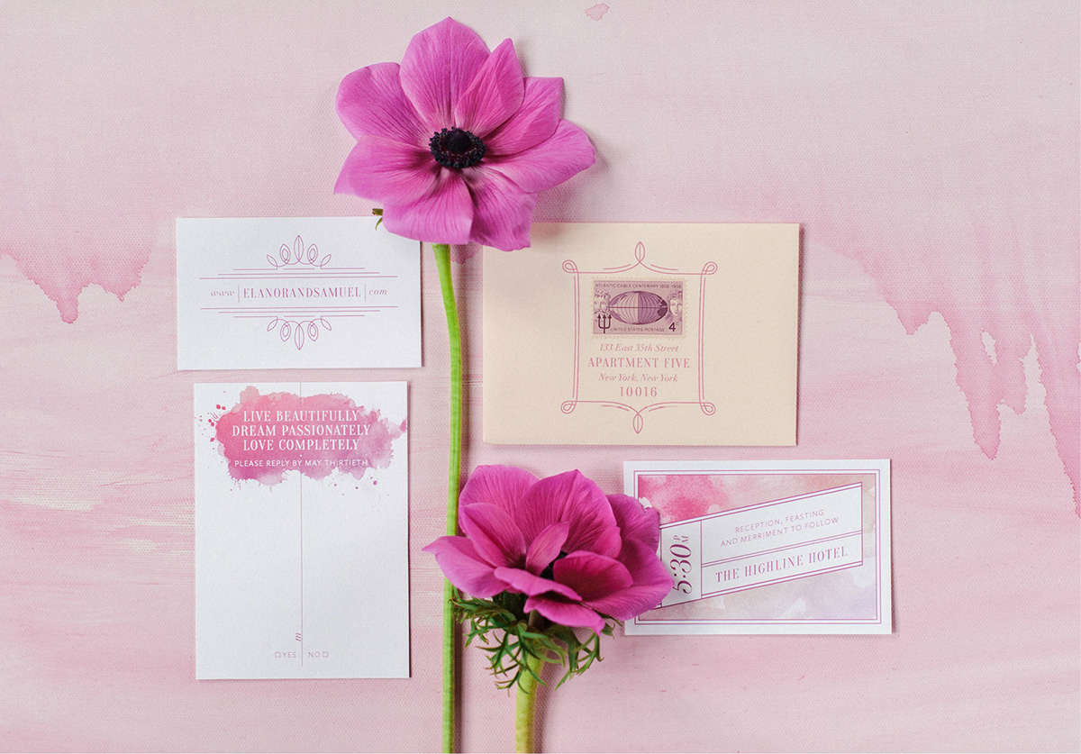 romantic wedding invite