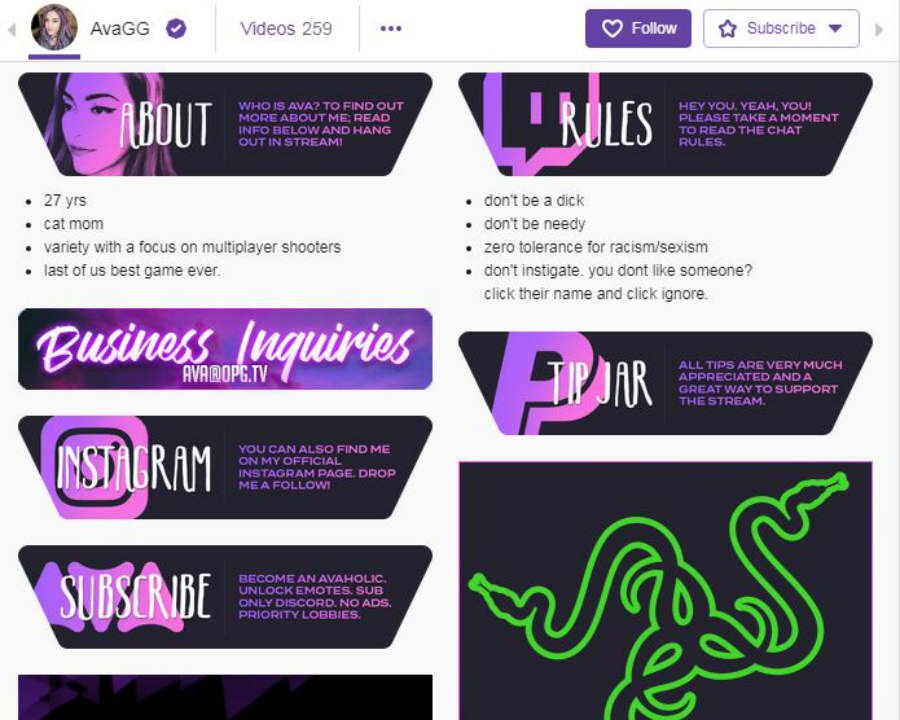 how to make twitch panels