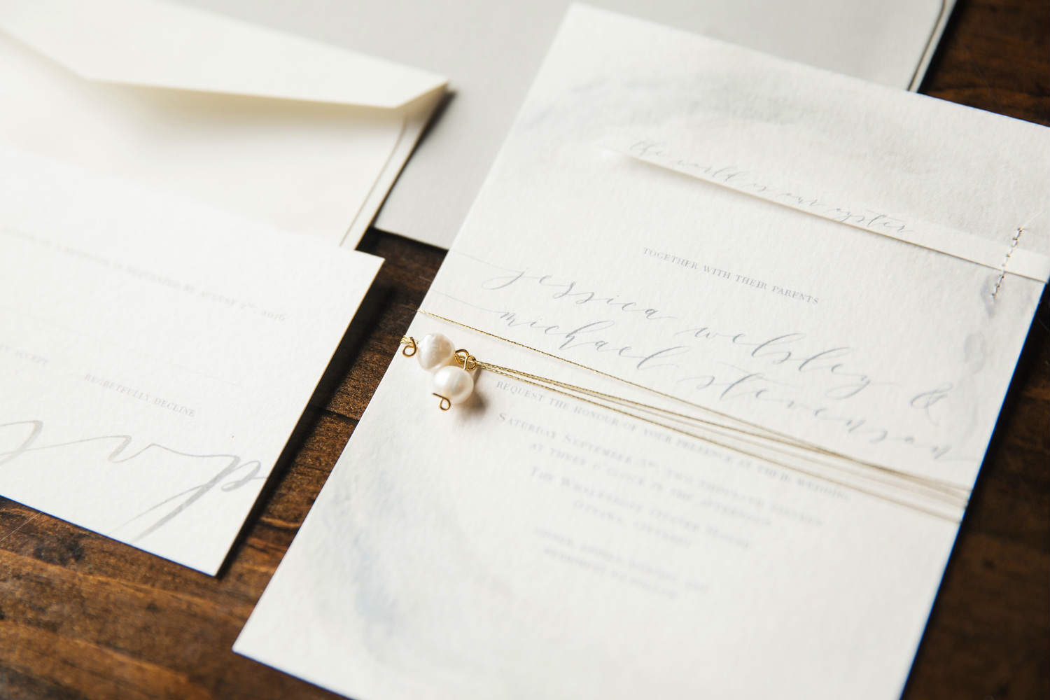 soft wedding invite