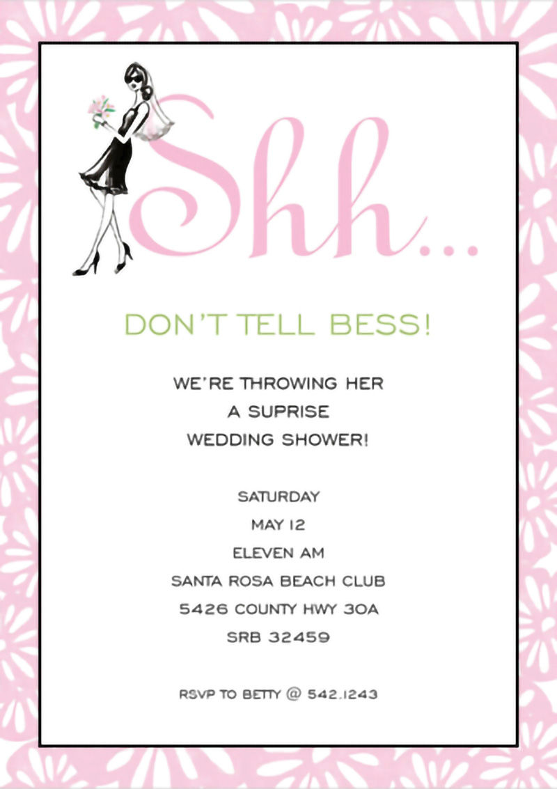 Bridal Shower Invitations Wording Ideas Unlimited Graphic