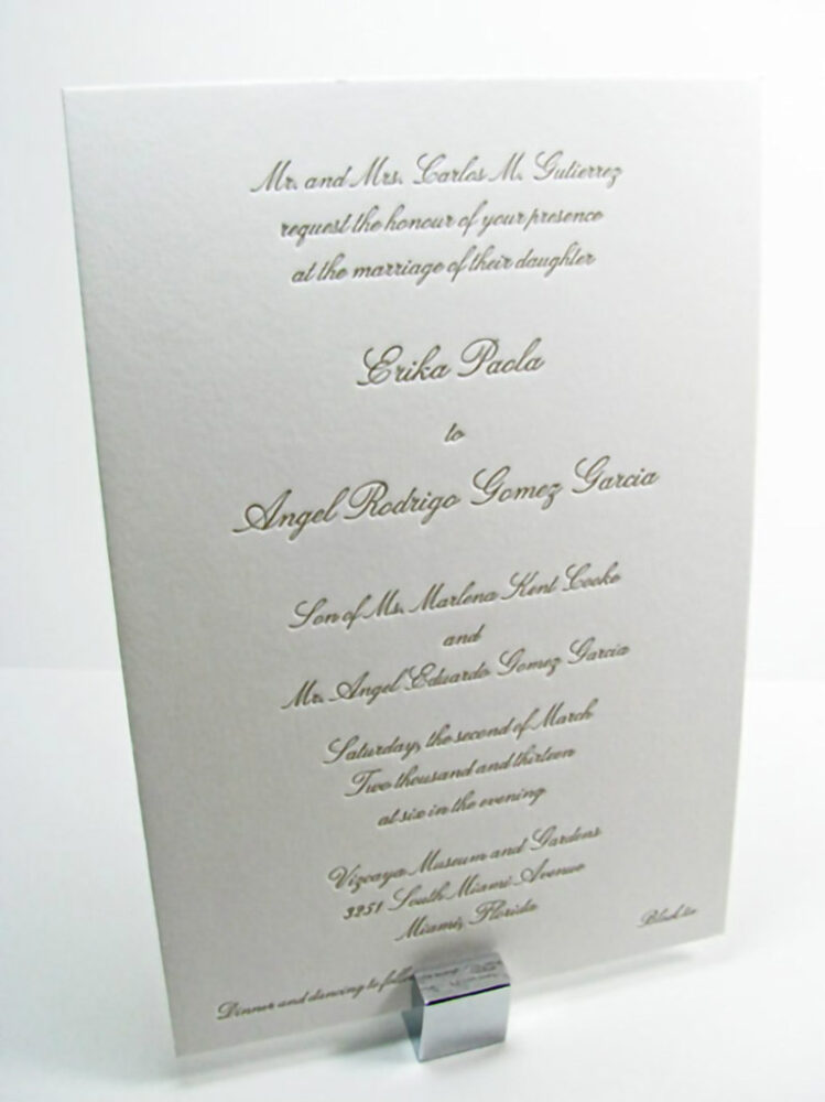 conventional wedding invite