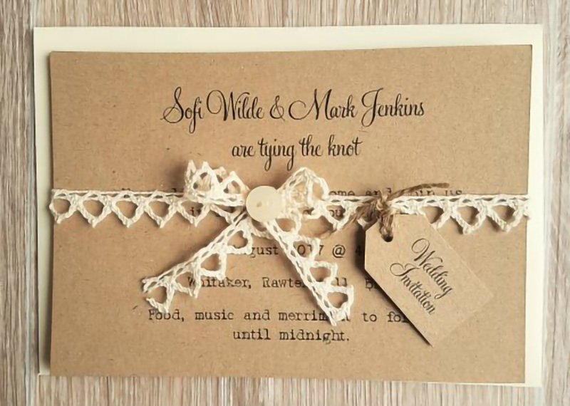 vintage wedding invite