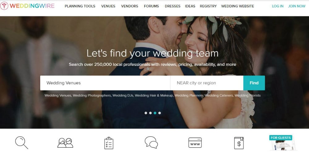 weddingwire homepage