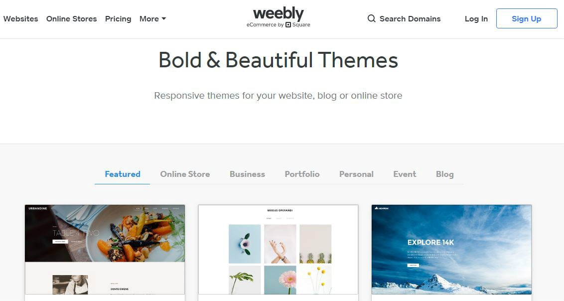 weebly homepage