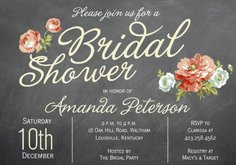 Bridal Shower Invitations Wording Ideas - Unlimited Graphic Design Service