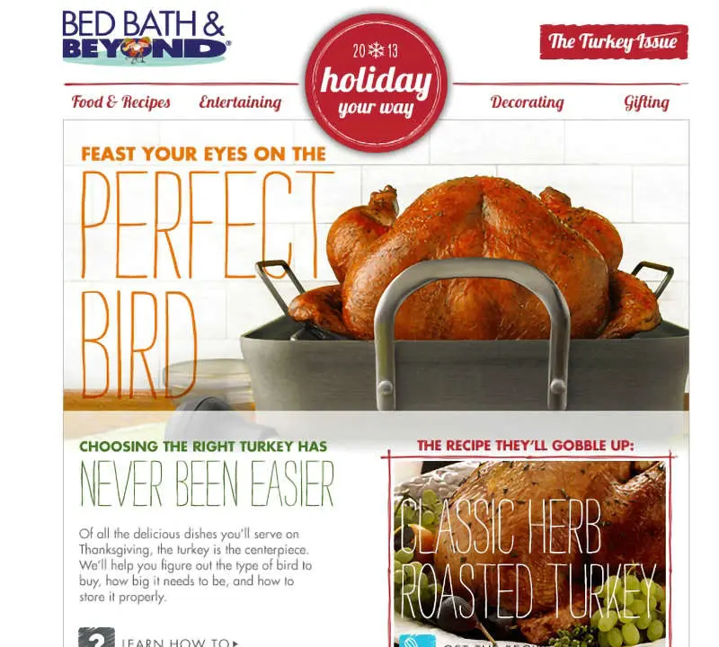 bath bath and beyond thanksgiving