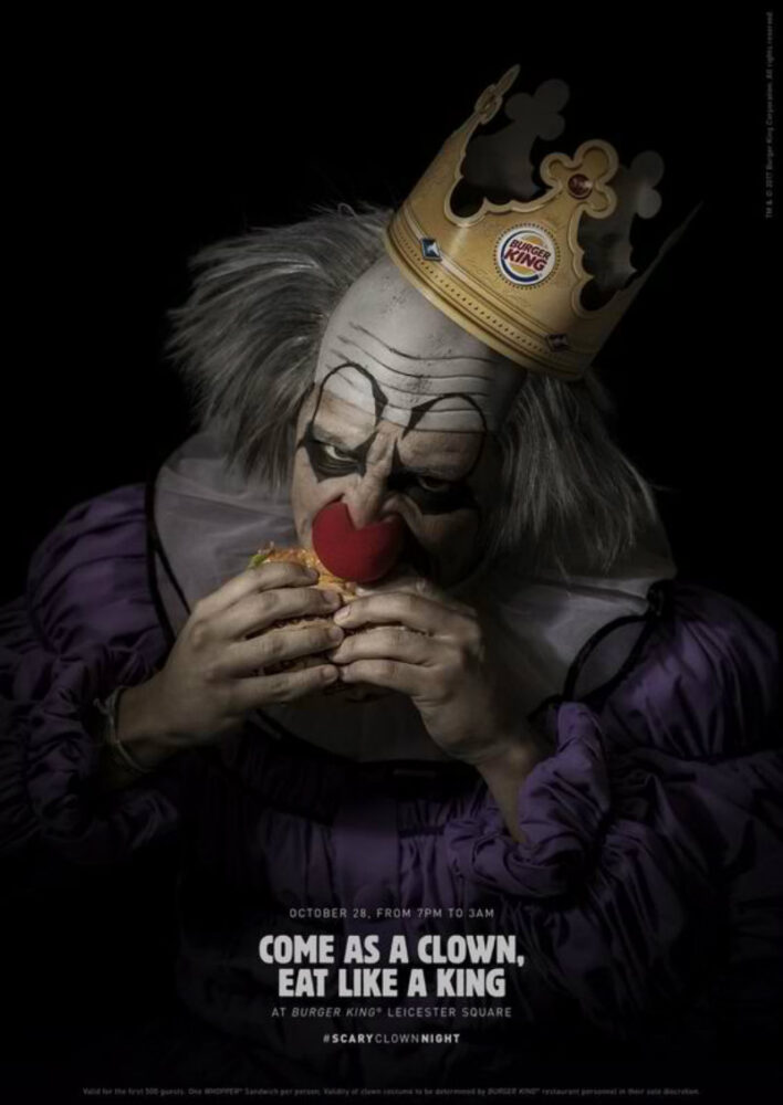 burger king clown halloween