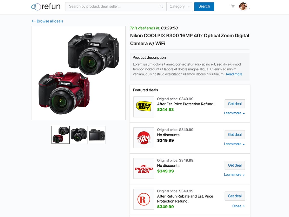 Website – Camera ecommerce