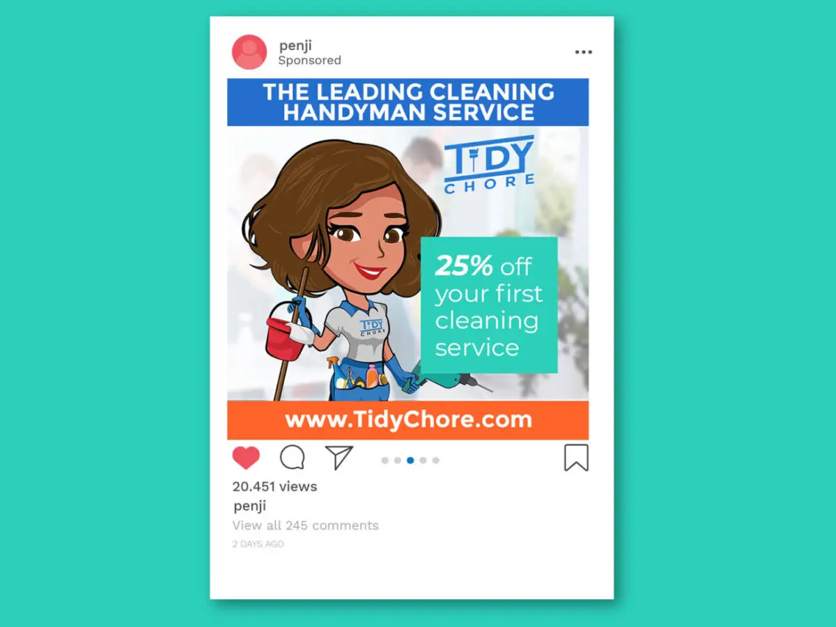 Social media post – Tidy chore