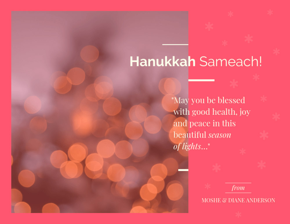 pink chanukah card