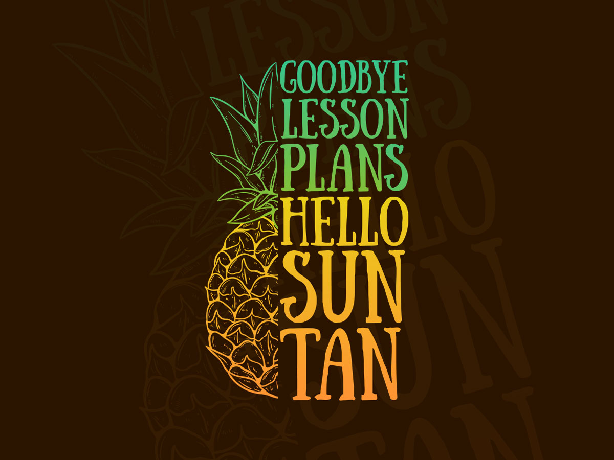 Typography – Hello sun tan