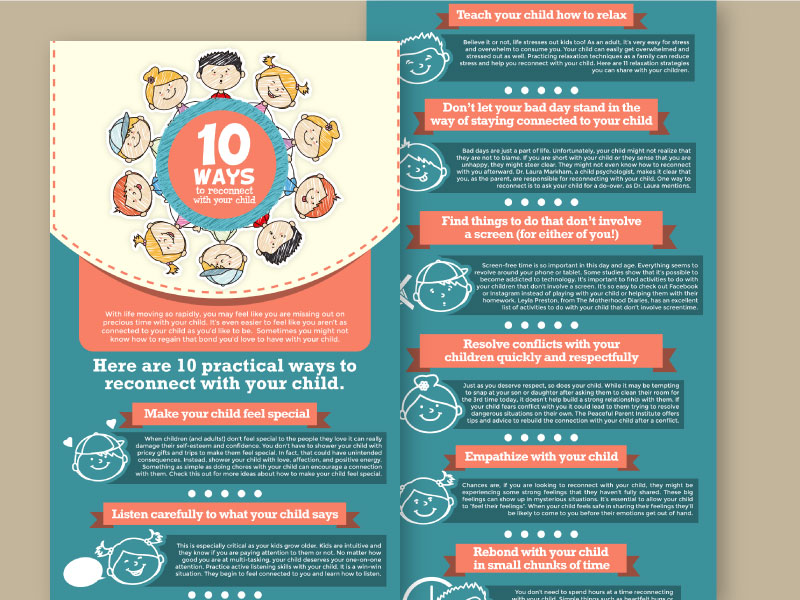 Infographics – 10 ways to reconnect with your child