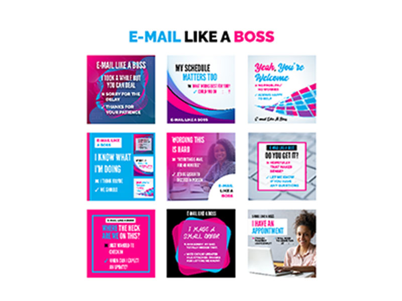 Social media posts – Email grid