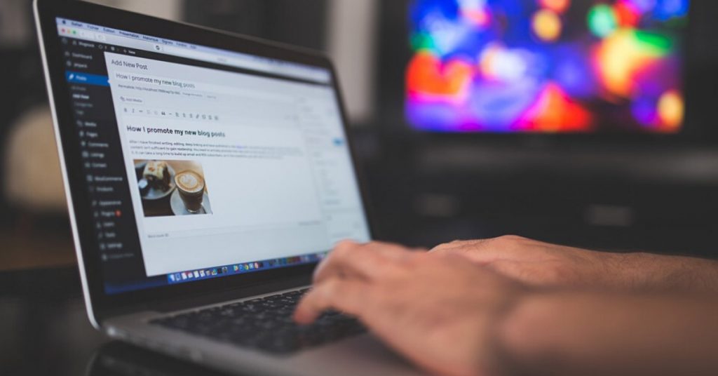person working on marketing visuals