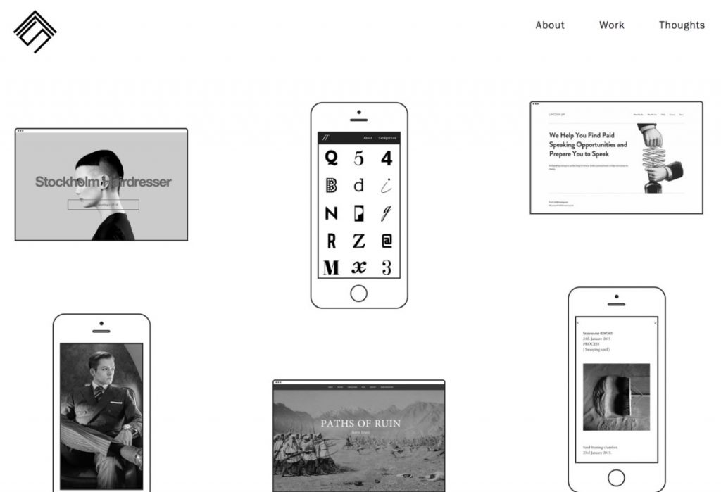 website minimalist design