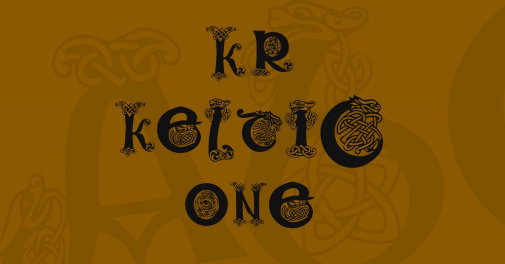 KR keltic one typeface