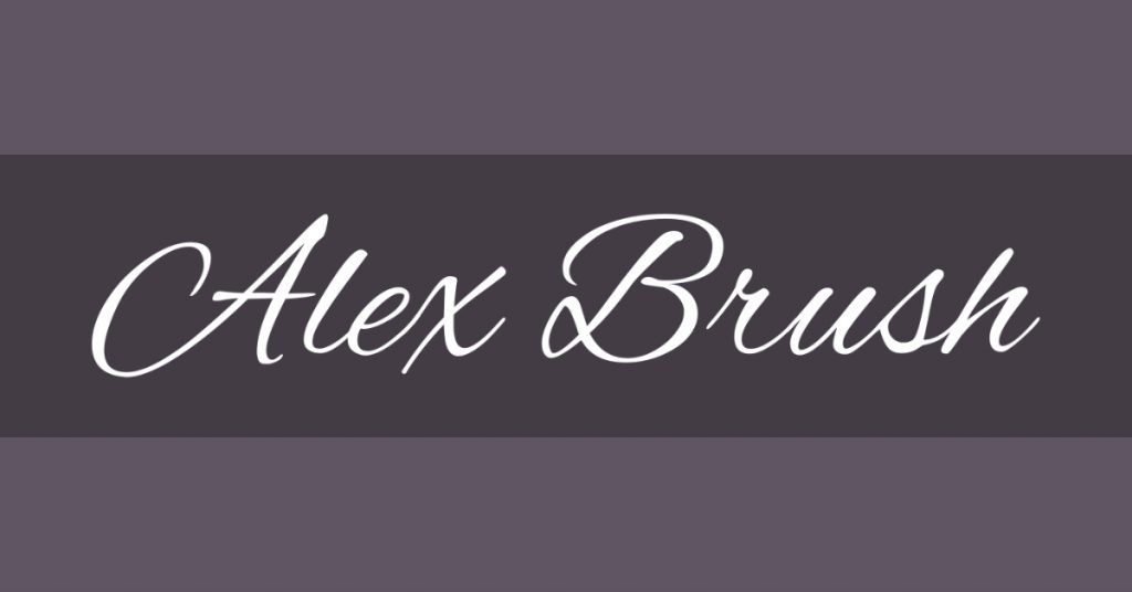alex brush typeface
