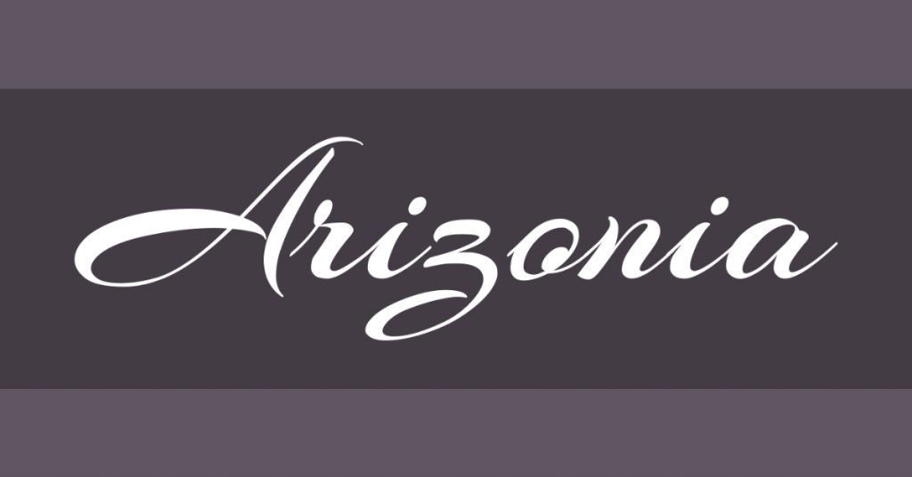 arizonia typeface