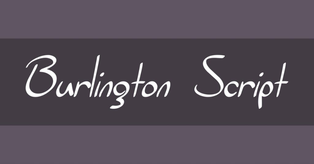 burlington script typeface