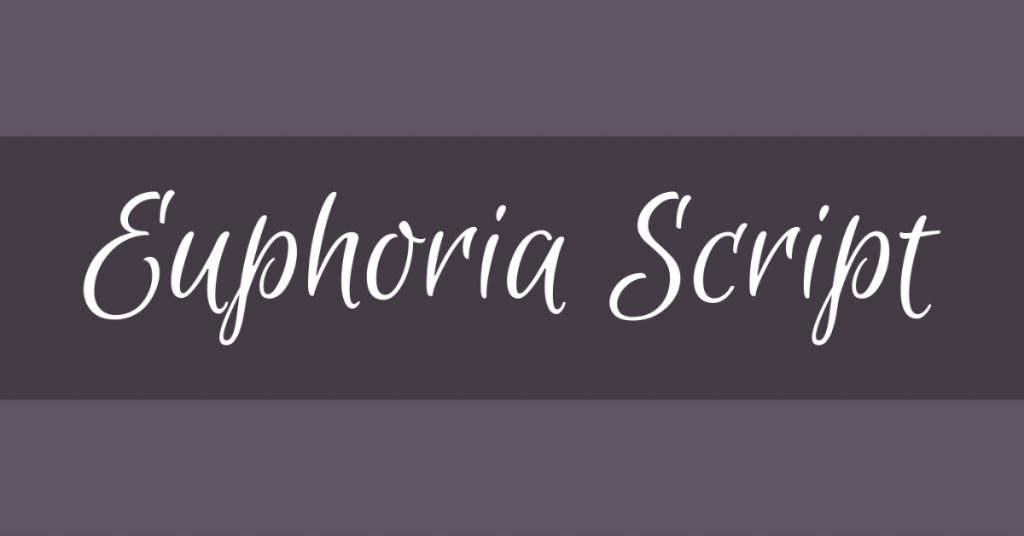 euphoria script typeface