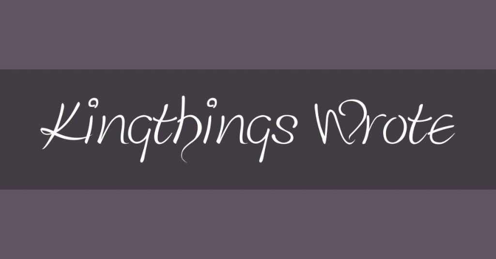 kingthings wrote typeface