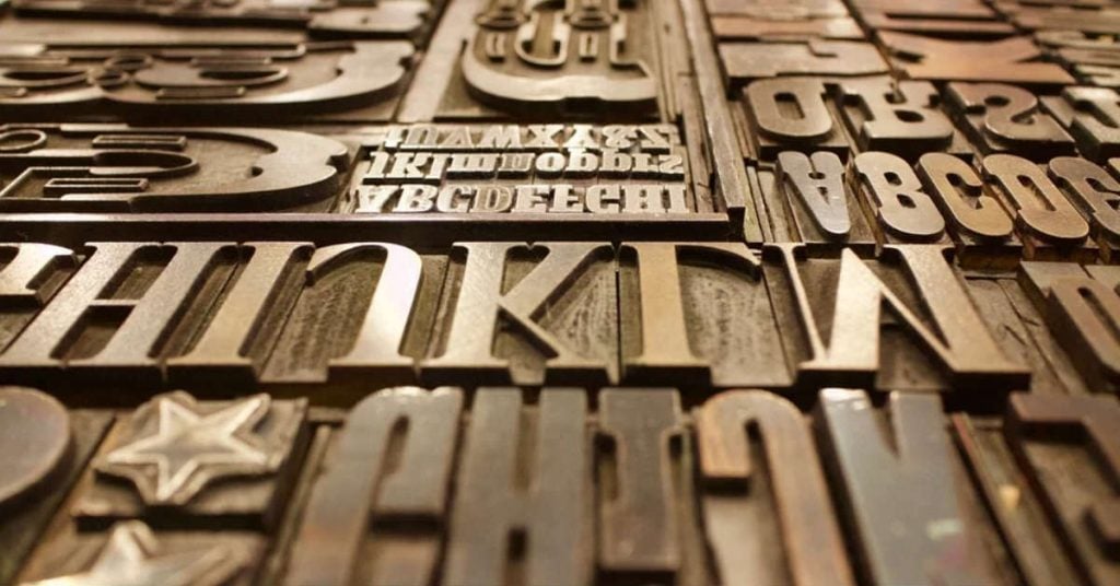 metal lettering