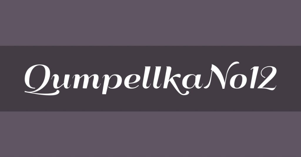qumpellkano12 typeface