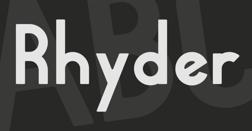 rhyder typeface