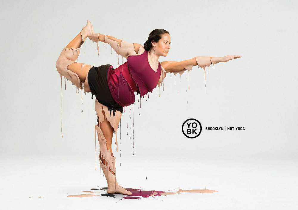 Brooklyn hot yoga disturbing poster advertisement