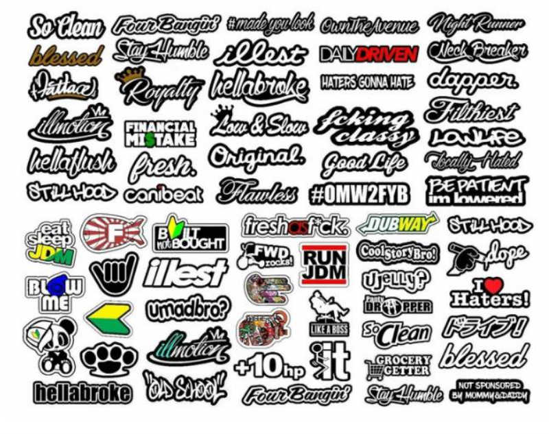 trendy bike sticker logo