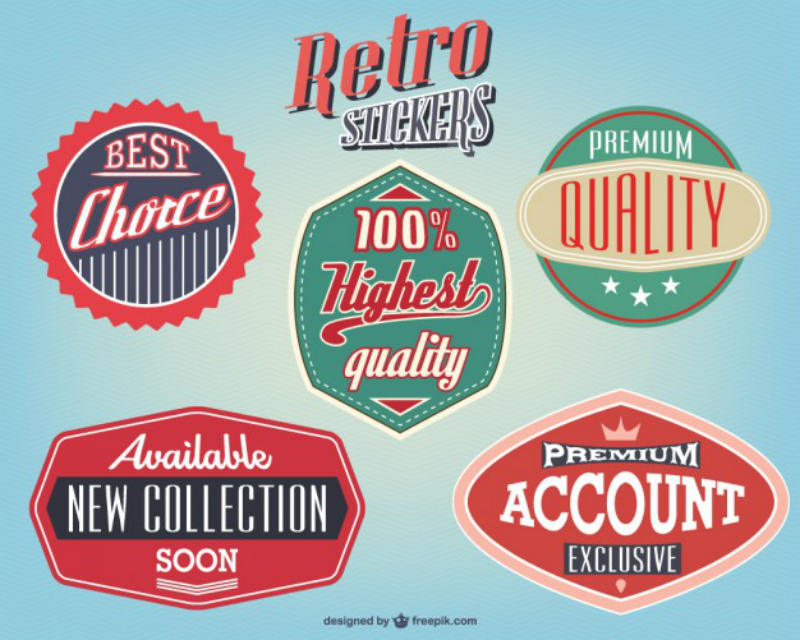 Nostalgic Retro Stickers for Marketing