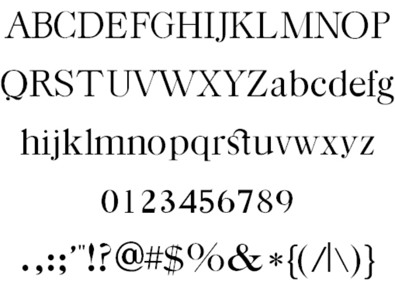 typeface example