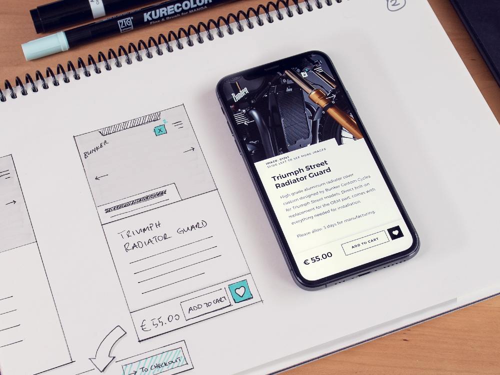 UX wireframe design