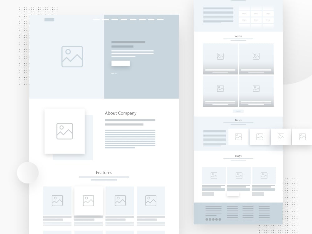 UX wireframe design