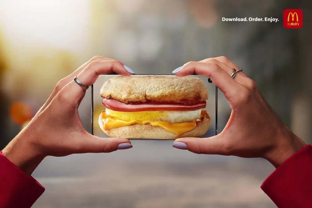 McDonalds mobile app magazine ad