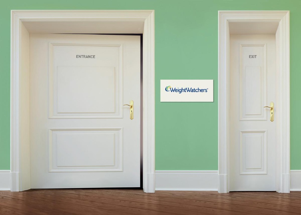 WeightWatchers ad wide door