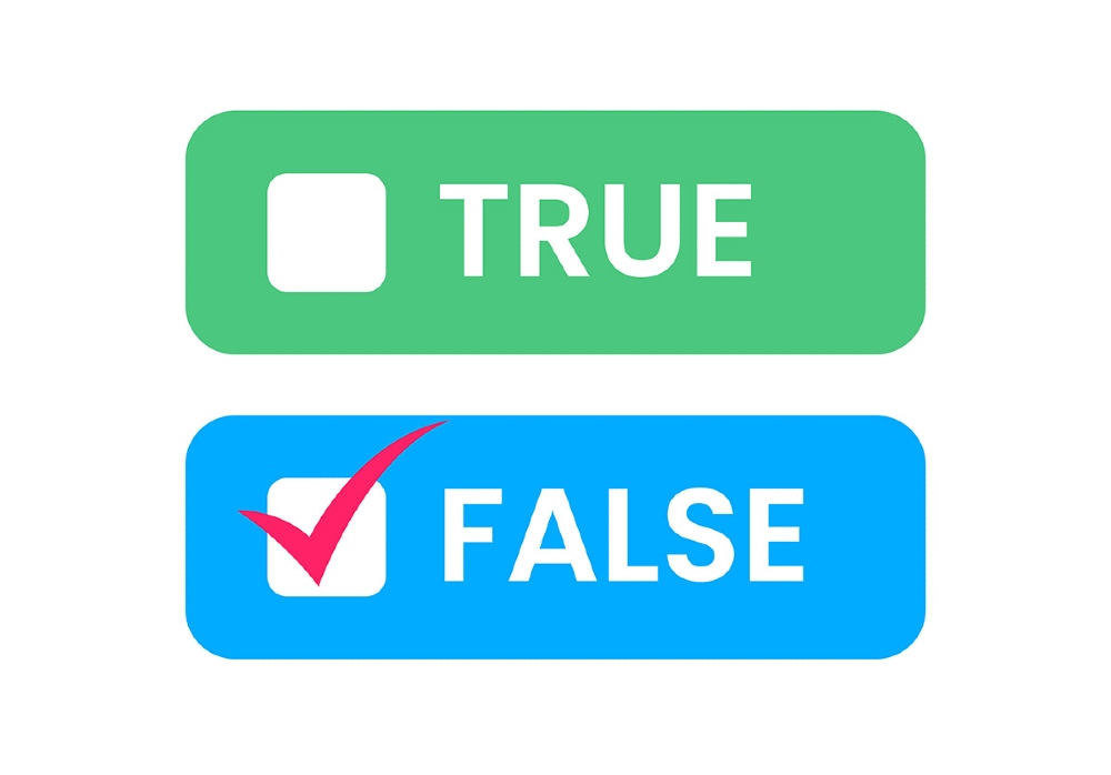 true false image