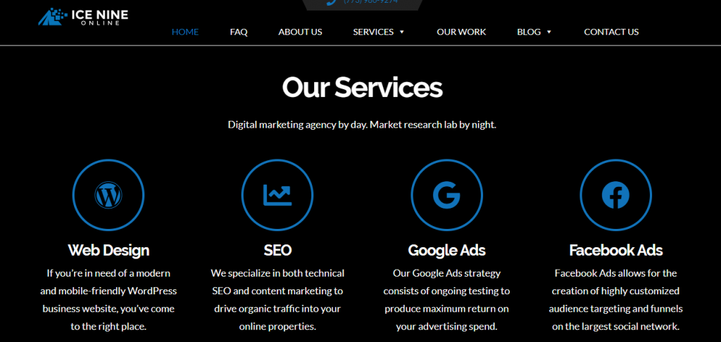 best advertising agency homepage