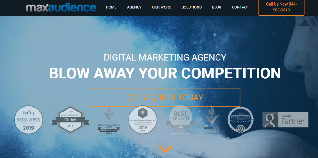 best advertising agency homepage