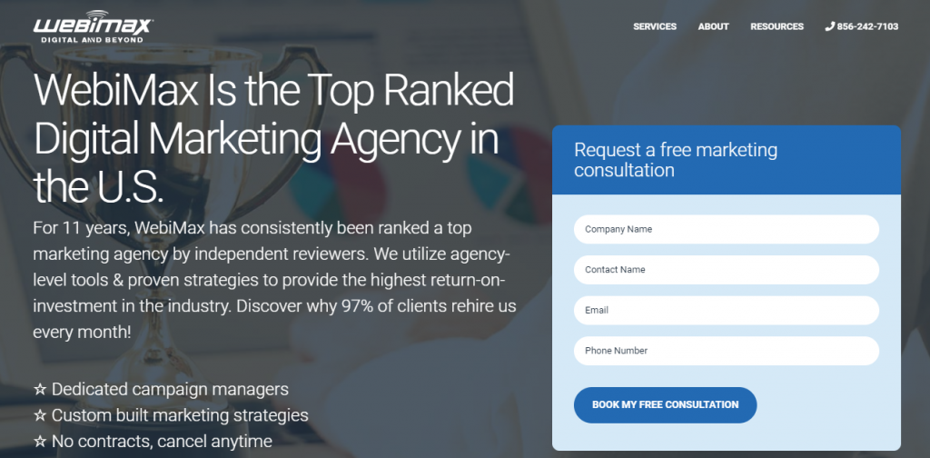 best advertising agency homepage