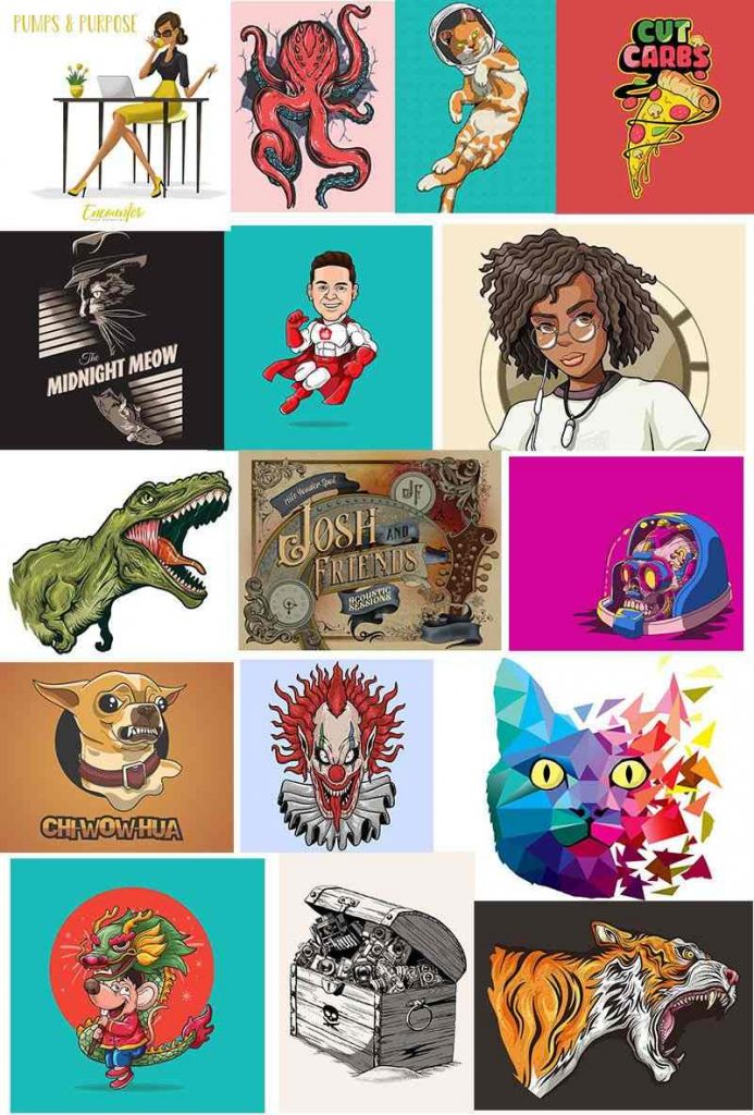 sample graphic designs from Penji